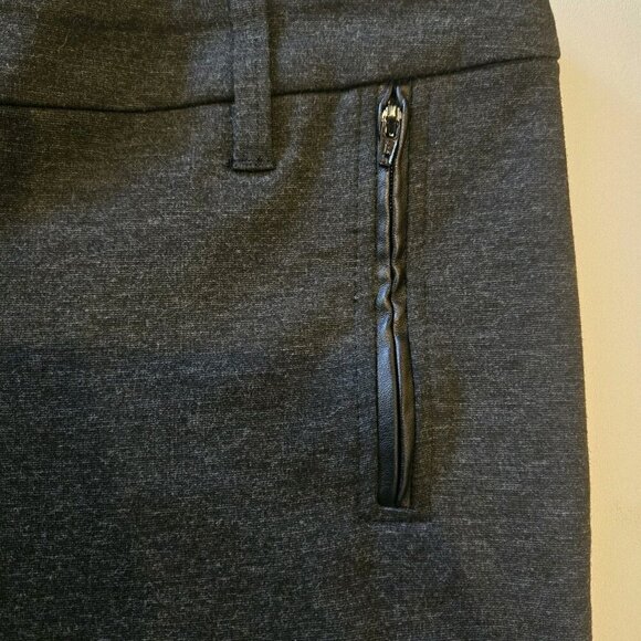 Saks Fifth Avenue Black Label Women Dark Gray Trousers Dress Pants Rayon Spandex - Picture 5 of 10